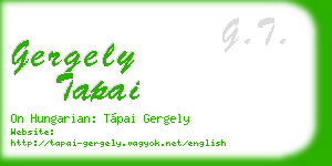 gergely tapai business card